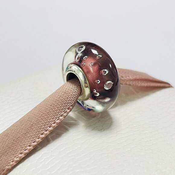 Pandora Lavender Purple Colored Glass Bead String Beaded Bracelet S925 Ale - Picture 3 of 5